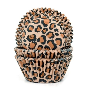 Cupcake Baking Cases - Leopard Brown